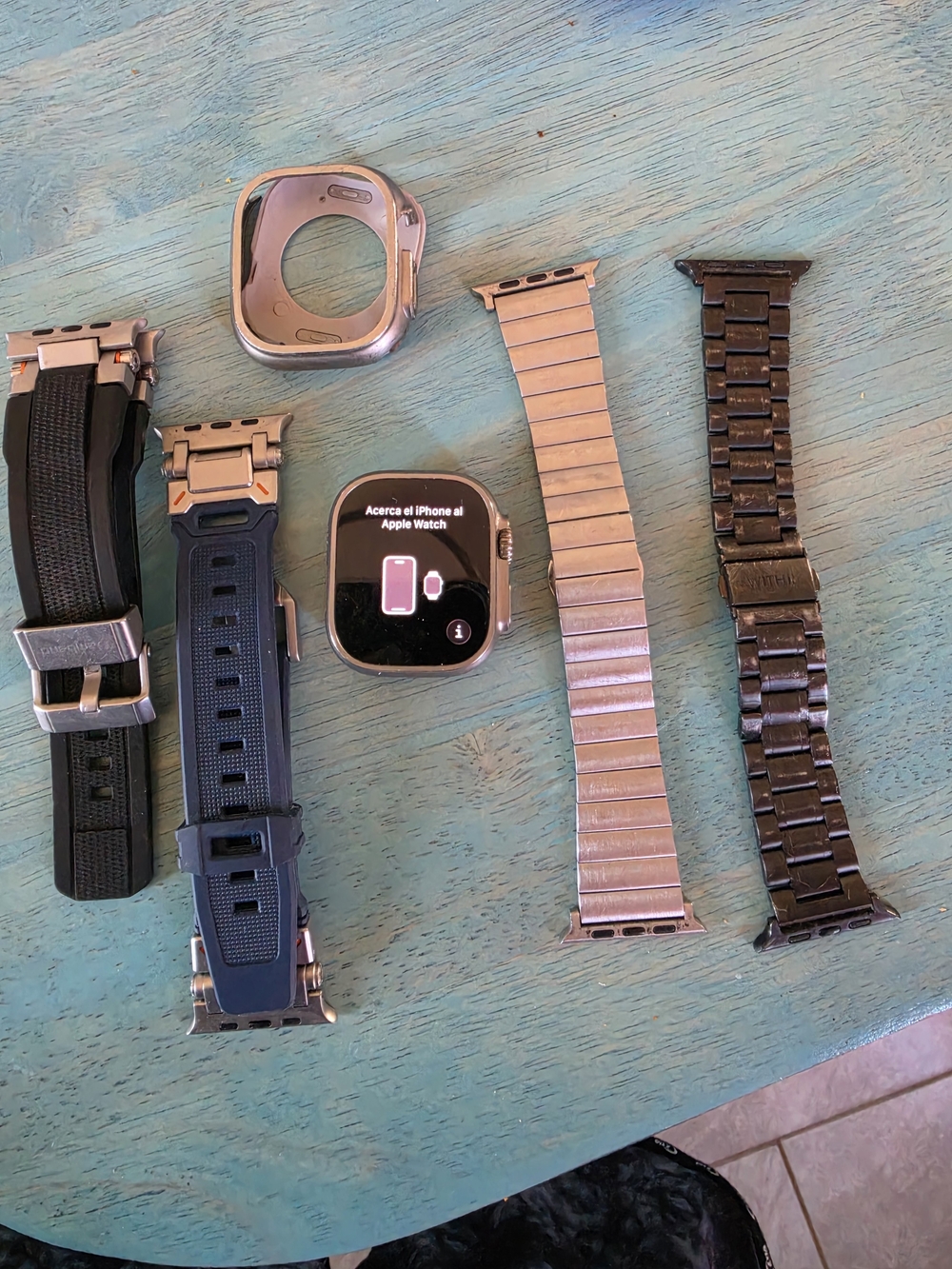 Apple Watch ULTRA 2 44mm Series - Black and Silver Replacement Bands & Case